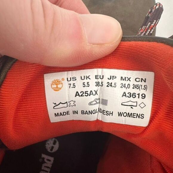 Timberland Women Kiri Up Waterproof Leather Hiker Ankle Boots brown Red Size 7.5 - Picture 9 of 9